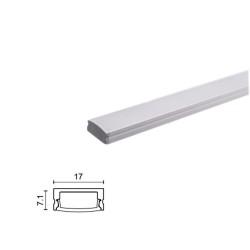 Calha para fita LED de alumínio LN 1001BR C/ 2Metros Branca